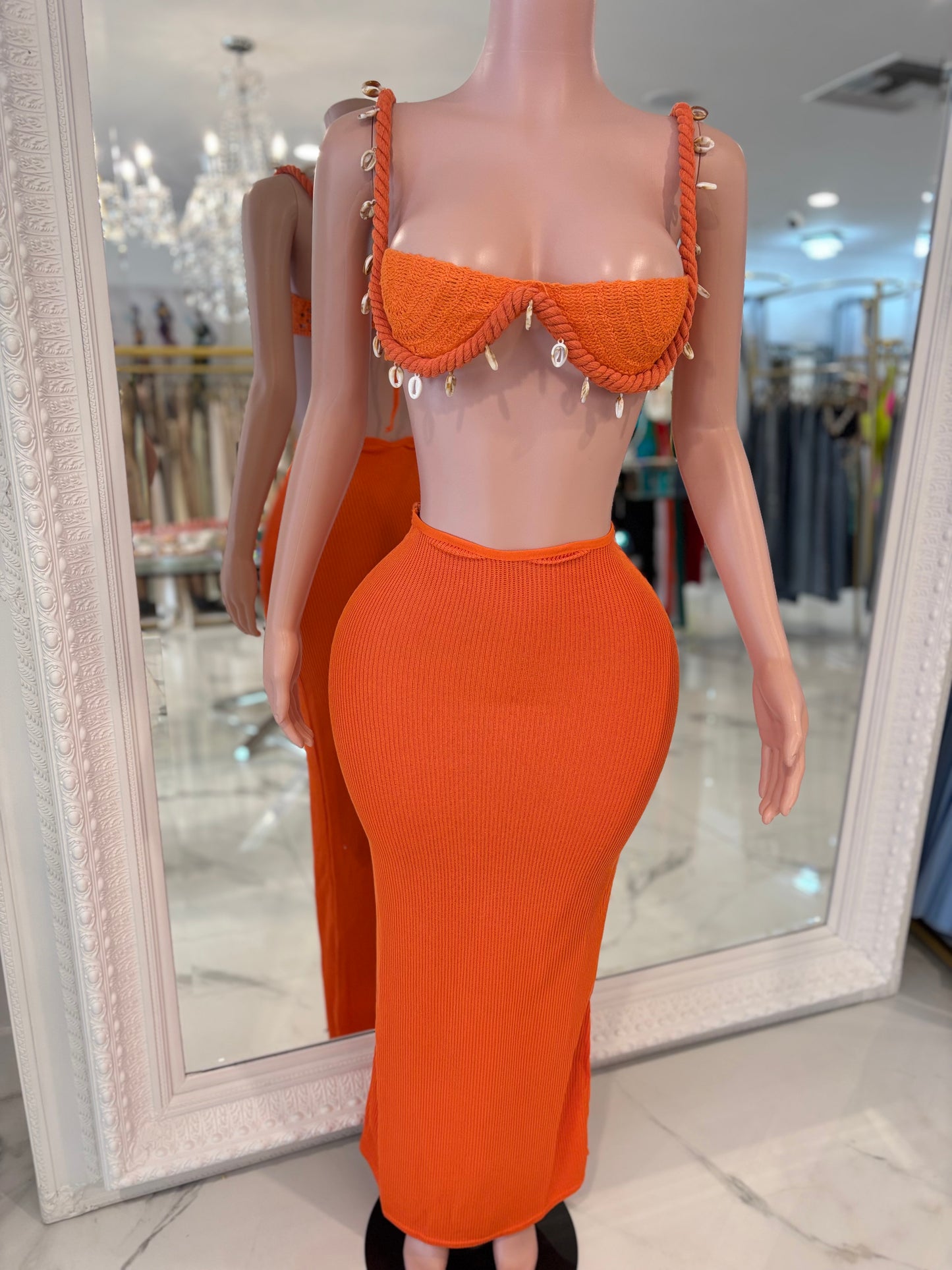 Tropic Skirt Set Orange