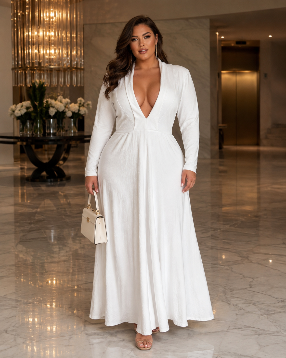 Party Maxi Dress White