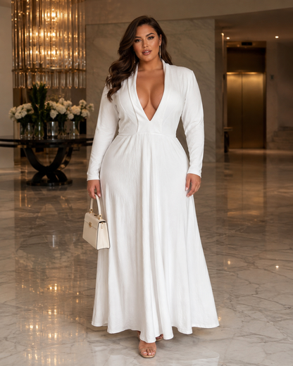 Party Maxi Dress White
