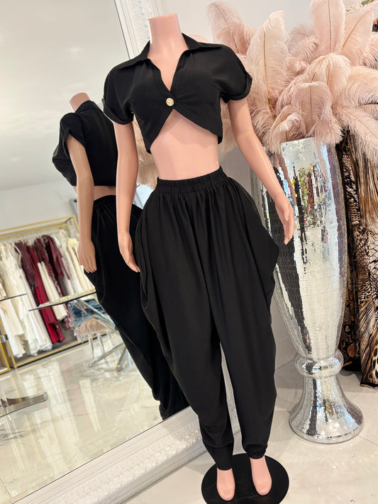 Don’t Even Bother Boy Pant Set Black