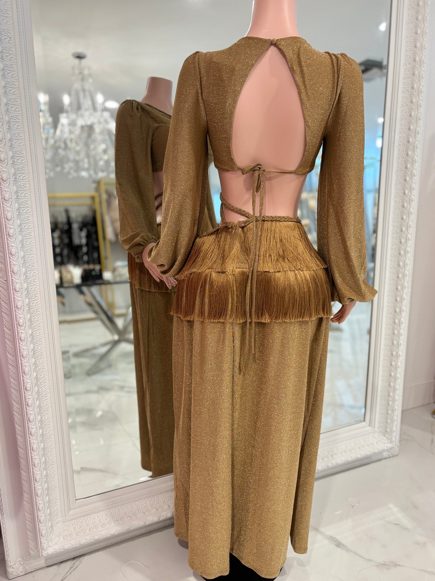 Don’t Be Jealous Maxi Dress Gold