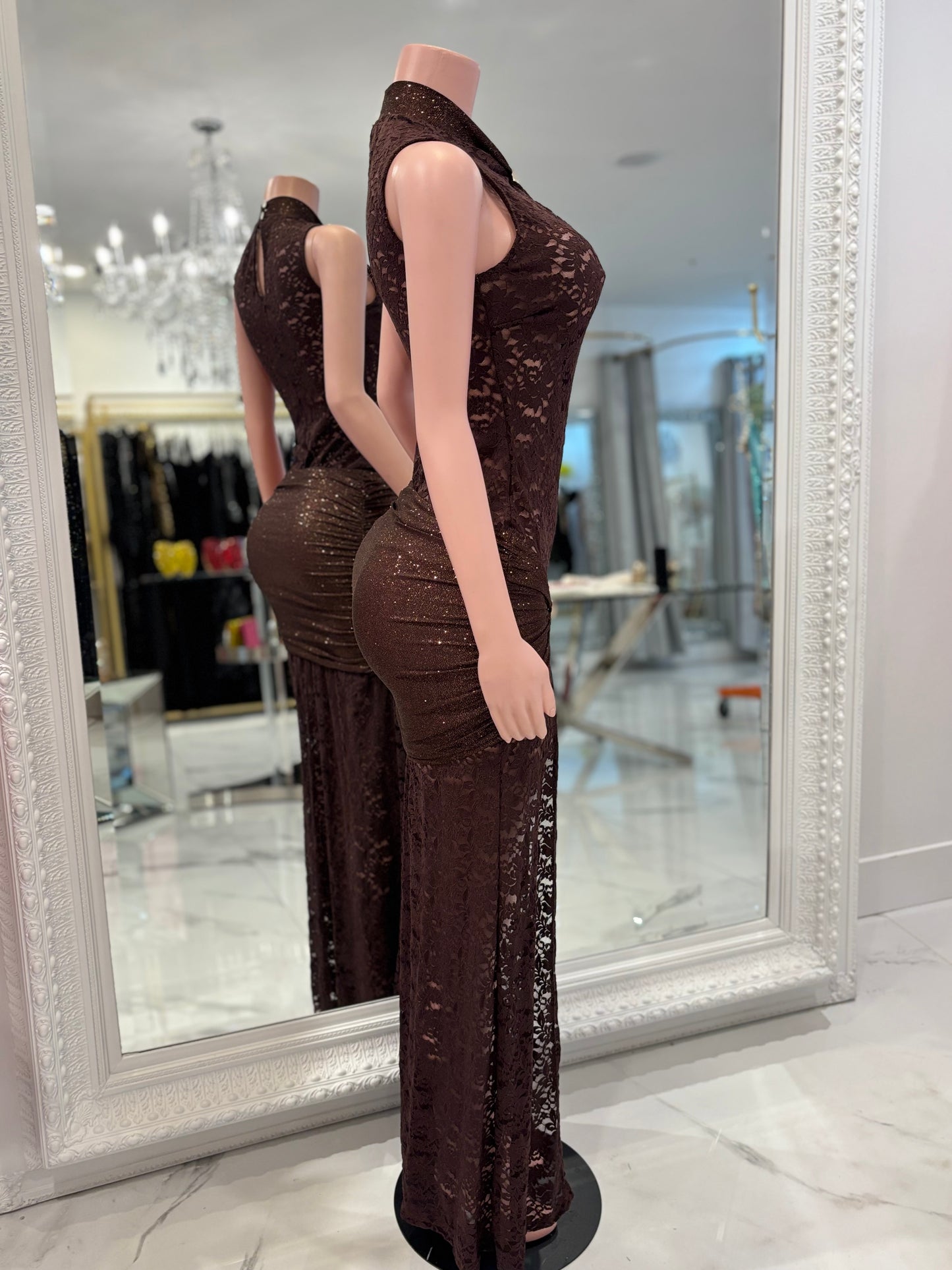 Do I Mesmerize You Maxi Dress Brown