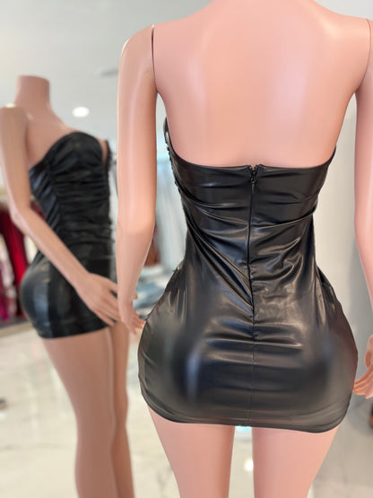 Let Me Serve Mini Dress Black