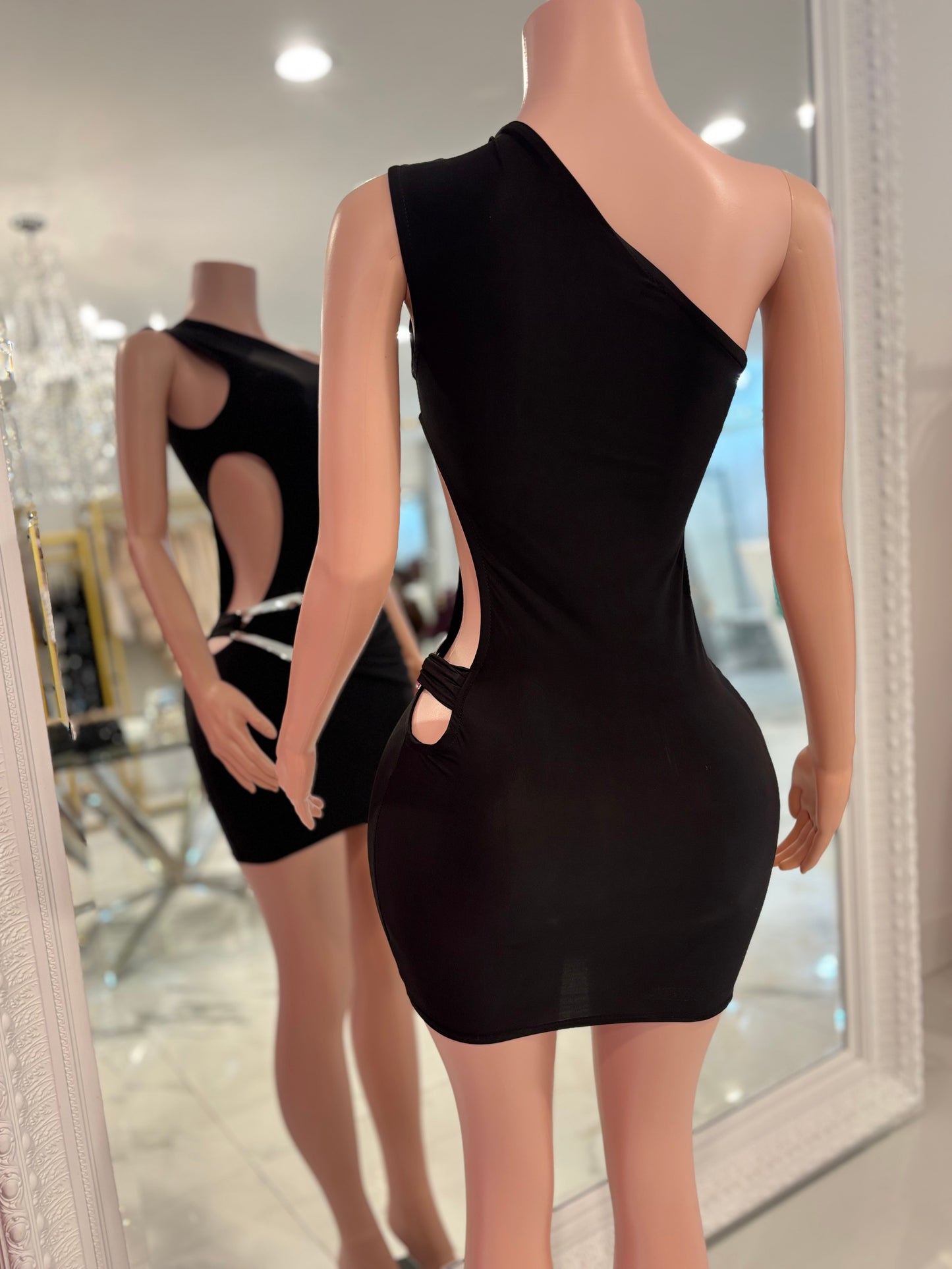 Caught Her Eye Mini Dress Black