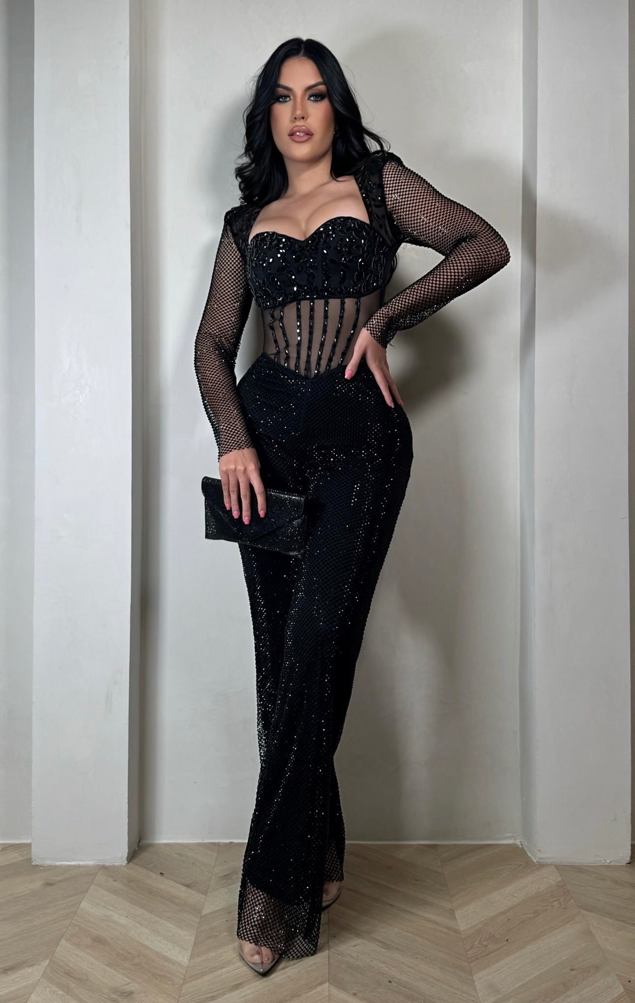 Titi Nights Rhinestone Jumpsuit