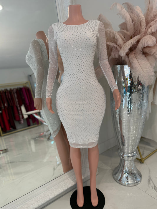 What a Tease Midi Dress White