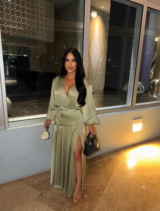 Party Maxi Dress Green