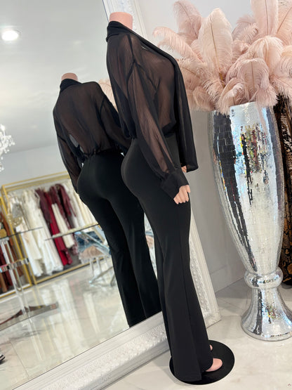 Own It and Work it Pants Set Black