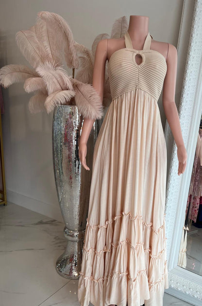 Canela Maxi Dress Nude
