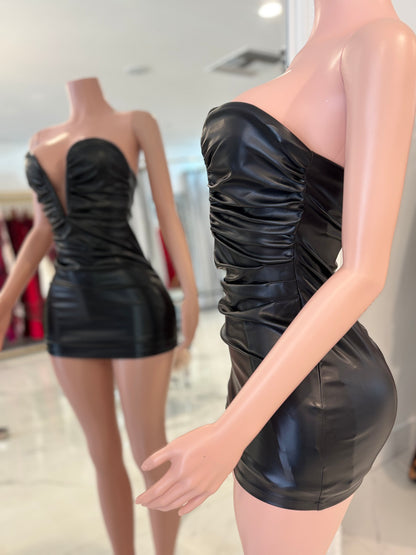 Let Me Serve Mini Dress Black