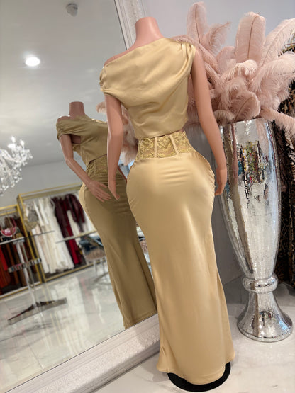 Allow Me to Lead The Way Skirt Set Gold