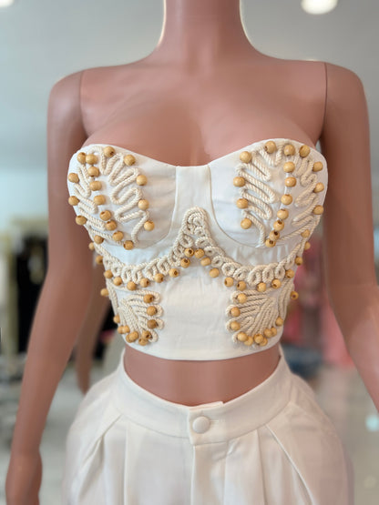 Elegant Pant Set White