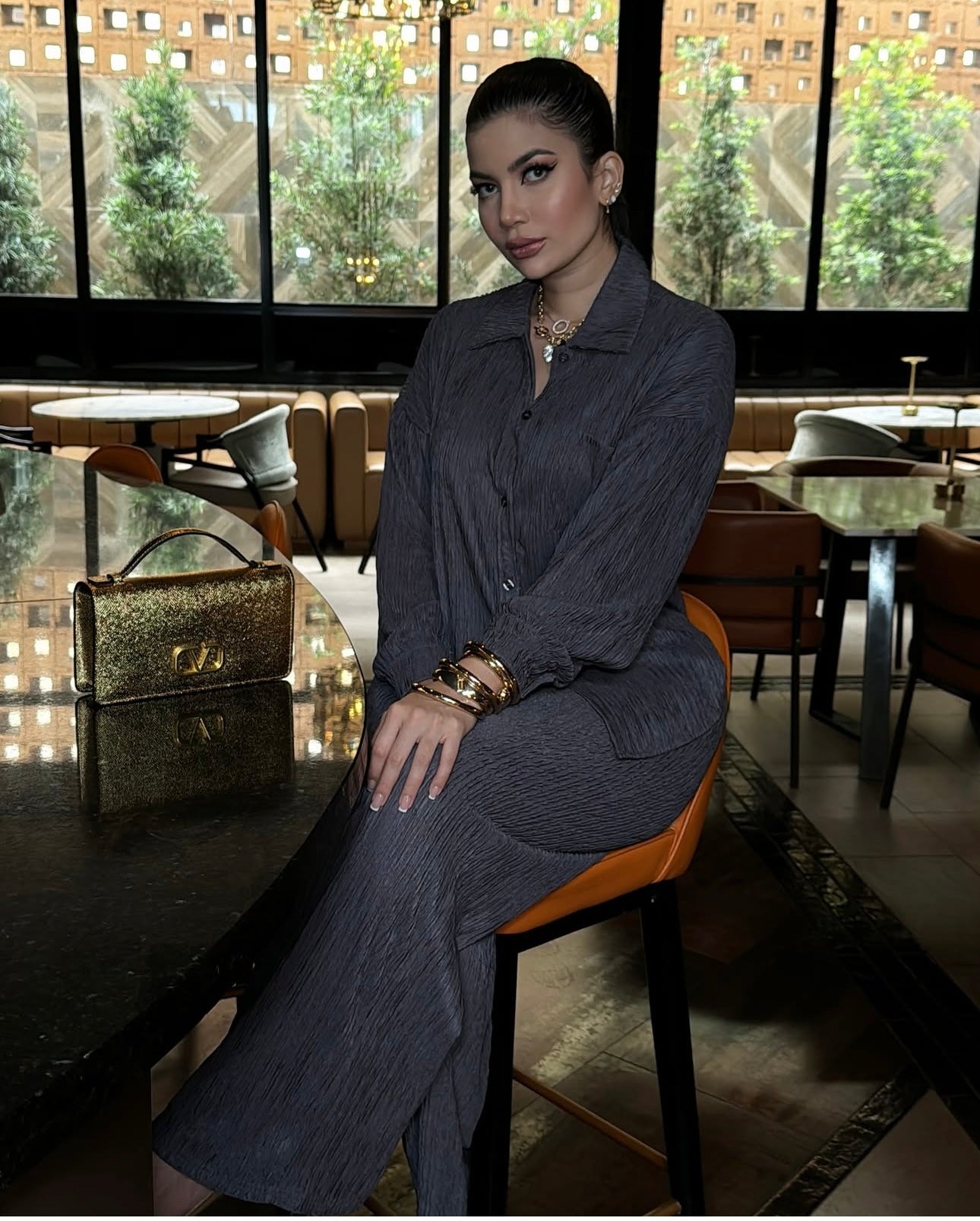Rustic Reverie Pant Set Dark Grey