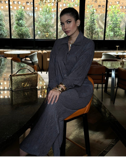 Rustic Reverie Pant Set Dark Grey