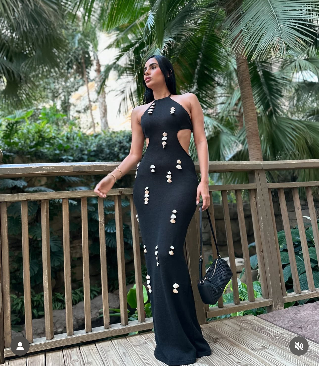 Addict Knit Maxi Dress Black