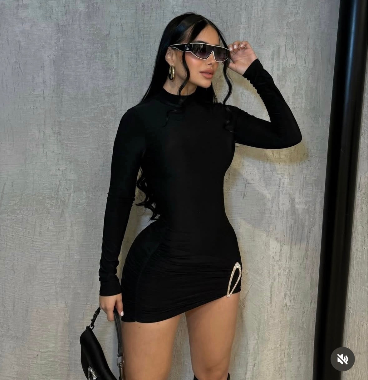 Gorgeous Girl Mini Dress Black