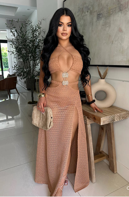 Siren’s Whisper Shell Maxi Dress