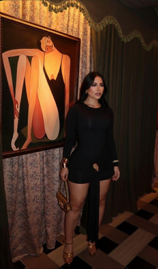 Fable Blossom Mani Dress Black