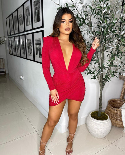 You Better Listen Up Mini Dress Red