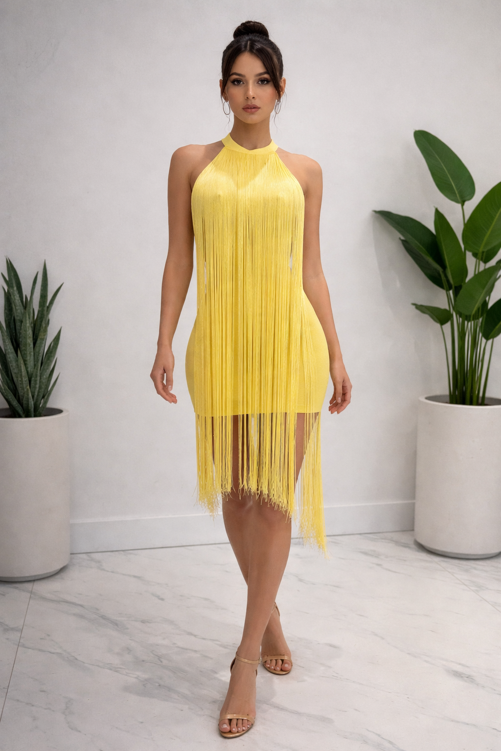 It Got That Swing Mini Dress Amarillo