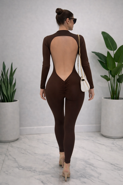 5 Seconds To The Future Jumpsuit Brown