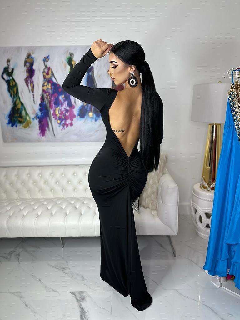 Queen Maxi Dress Black