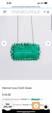 Abstract Love Clutch Green