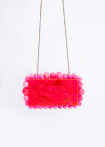 Abstract Love Clutch Pink