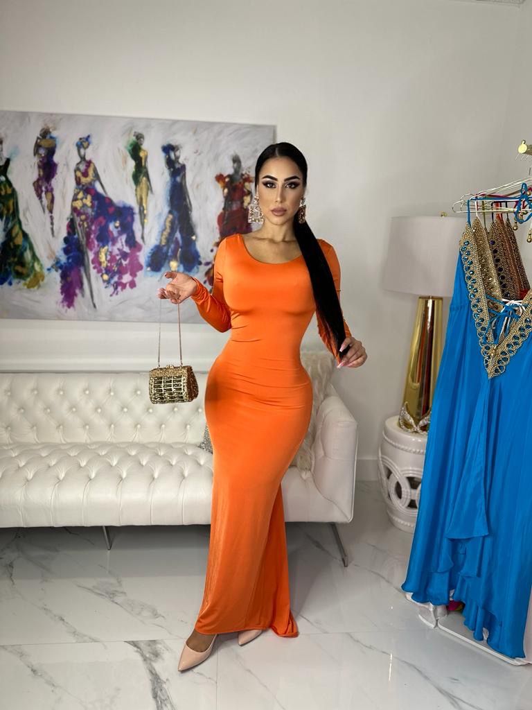 Queen Maxi Dress Orange