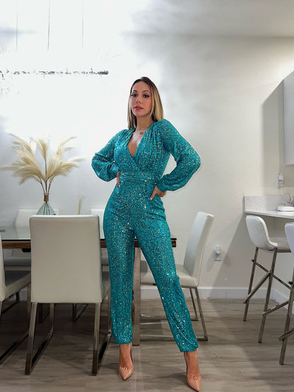 Precious Gems Sequin Jumpsuit