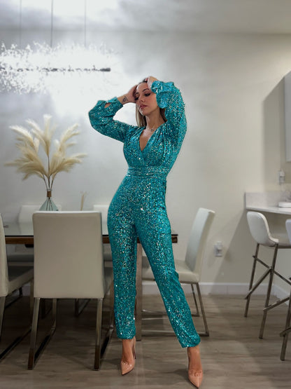 Precious Gems Sequin Jumpsuit