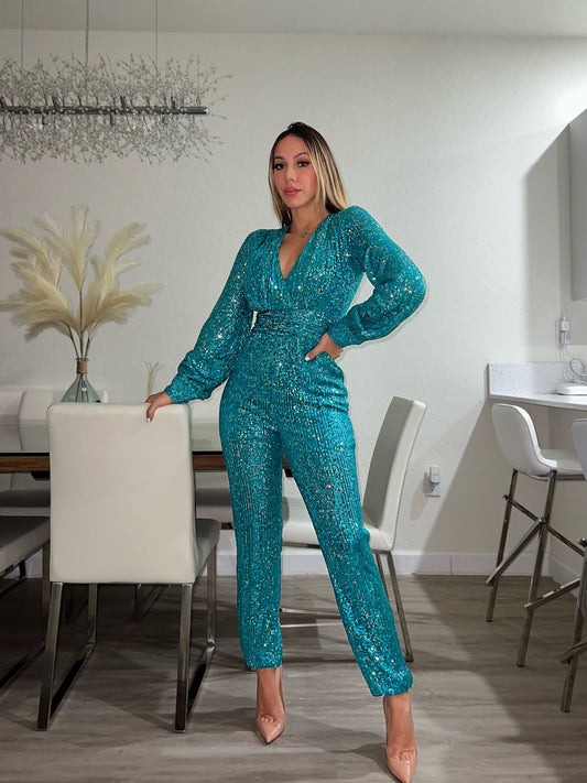 Precious Gems Sequin Jumpsuit