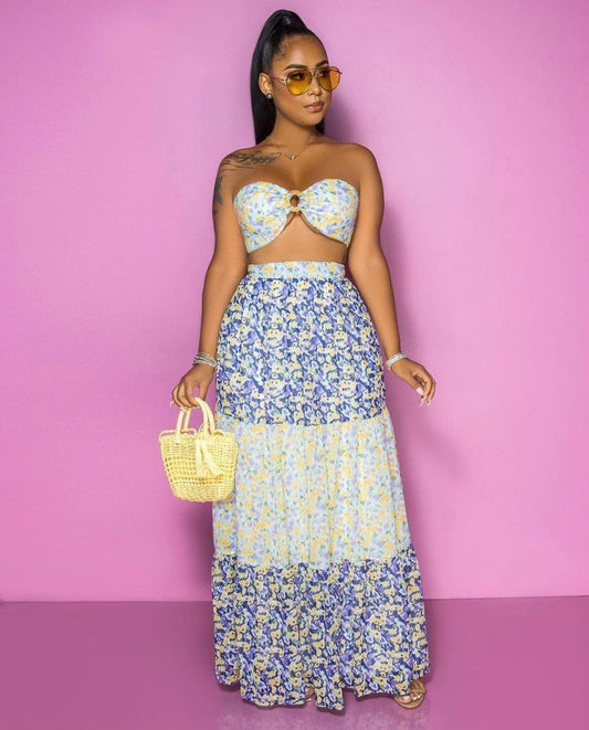 By The Garden Skirt Set - Exotic Fashion Boutique