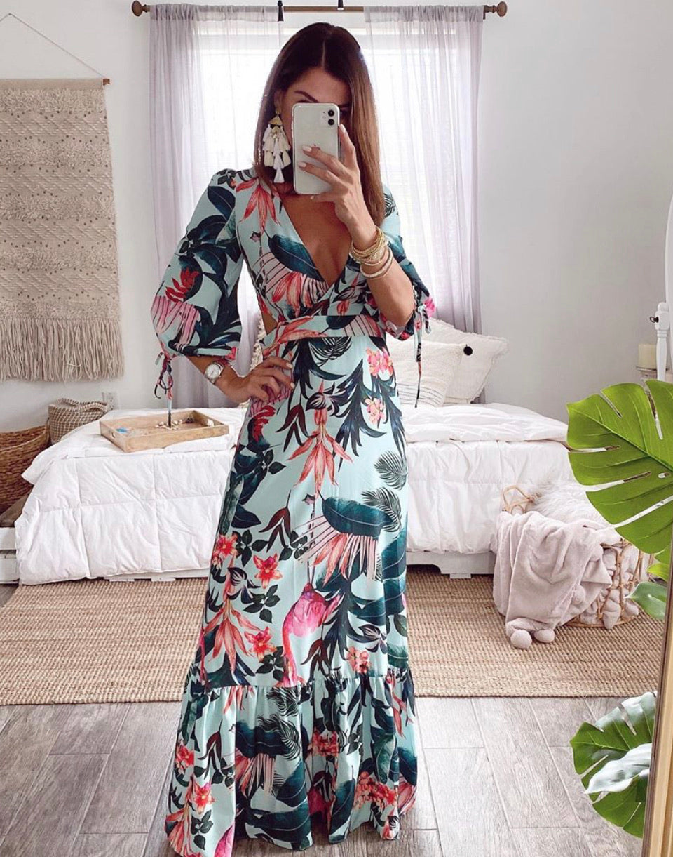 The Esme Tropical Maxi Dress