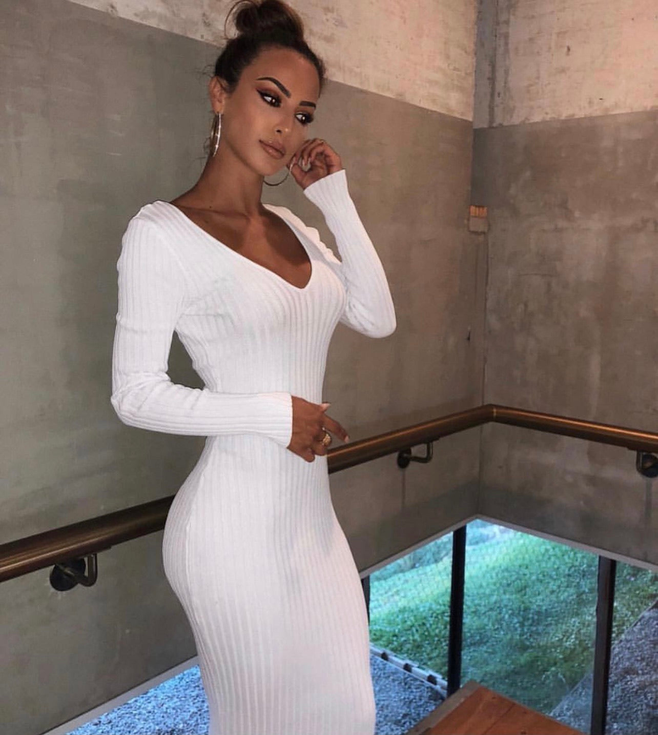 Sweet Like Me Ribbed Midi Dress